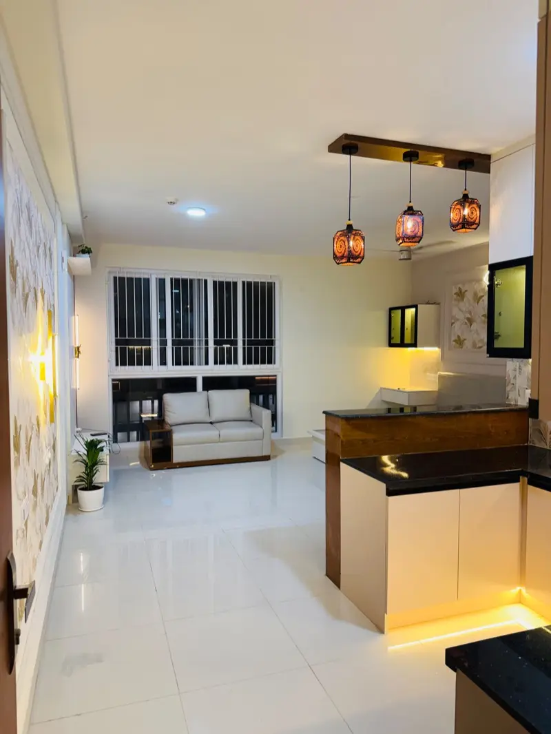 Breakfast Counter & Open Kitchen — homeZyard, Brigade Cornerstone Utopia, Varthur, Bengaluru